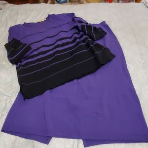 Karen Lessly 2-piece purple sweater & skirt